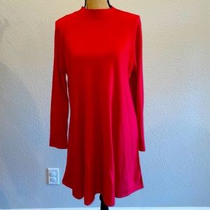Ann Taylor Loft Red Tunic Dress Sz Large